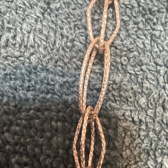 Anne Klein Silver Oval Link Chocker Necklace 6 3/4 without 3”Ext. - Picture 3 of 5